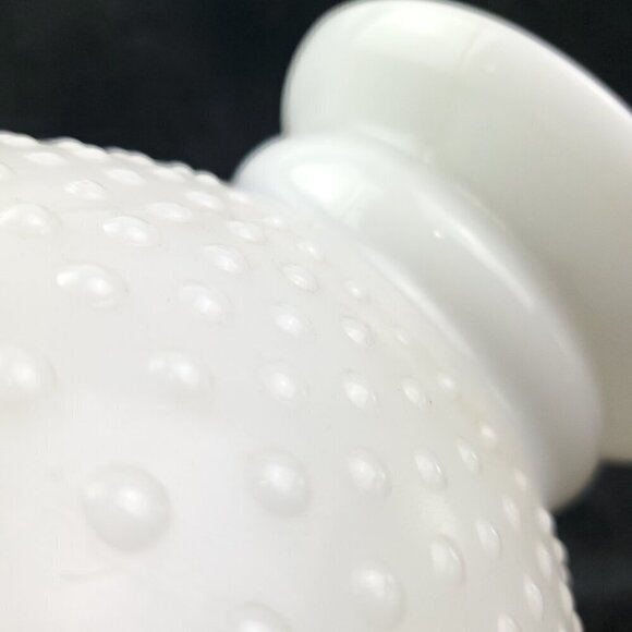 Milk Glass Hobnail Hurricane Lamp Shade 8" Fitter Vintage Estate - Picture 9 of 12